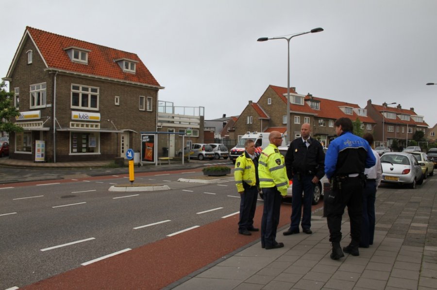 Ongeval Fiets contra auto Piethein Plein Noordwijk